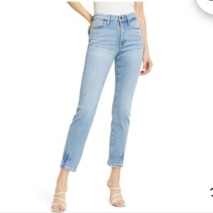 Good American Good Legs High Waist Cigarette Jeans in Indigo014 Size 25